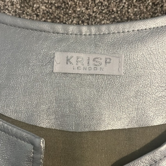 Metallic Silver Women's Blazer - Picture 2 of 4